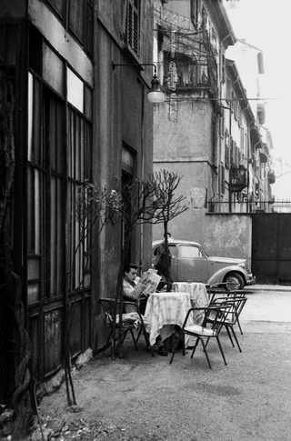 Bar Jamaica, Milano, 004-022-01 L'esterno del Bar Jamaica, ritrovo degli artisti a Milano, 1960 Bar Jamaica, Milano (Italia)