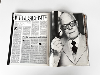 Il Presidente, Il Presidente articolo di Mariella Alberini
L'uomo Vogue, N. 121
Edizioni Condé Nast
Luglio/agosto 1982